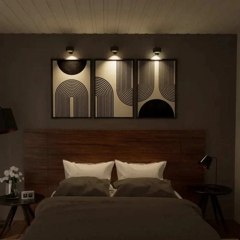 Wireless Wall Lamp – Dimmable and Rechargeable, Minimalist Design for Living Room or Bedroom