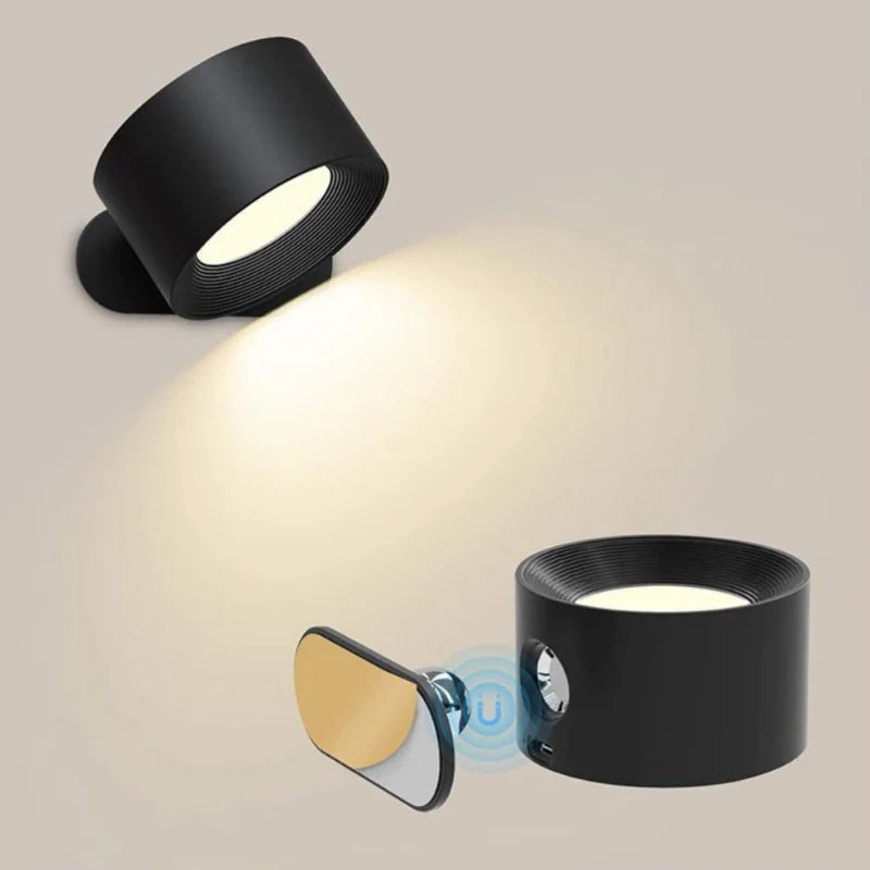 Wireless Wall Lamp – Dimmable and Rechargeable, Minimalist Design for Living Room or Bedroom
