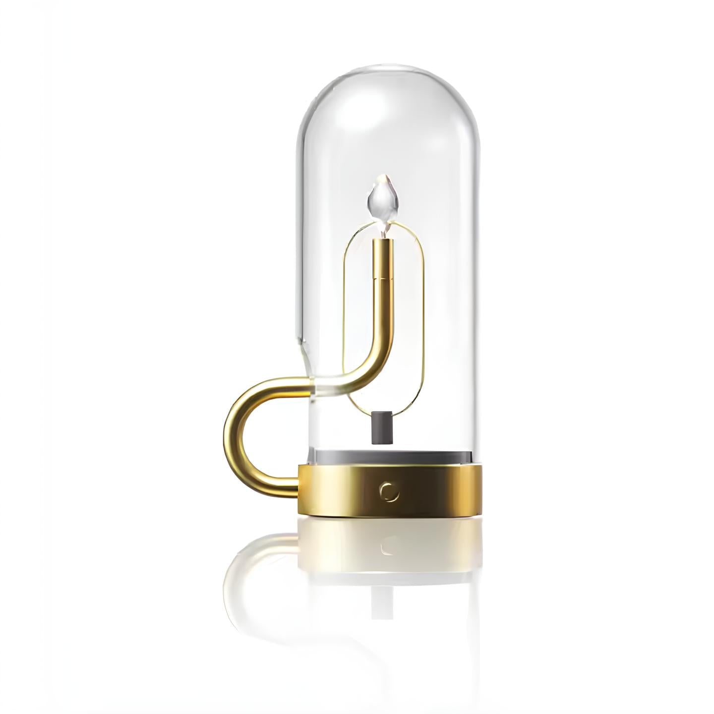 Vintage Pendule Lampe – Glas og Aluminium, Varm Hvid LED Belysning til Stuen eller Haven