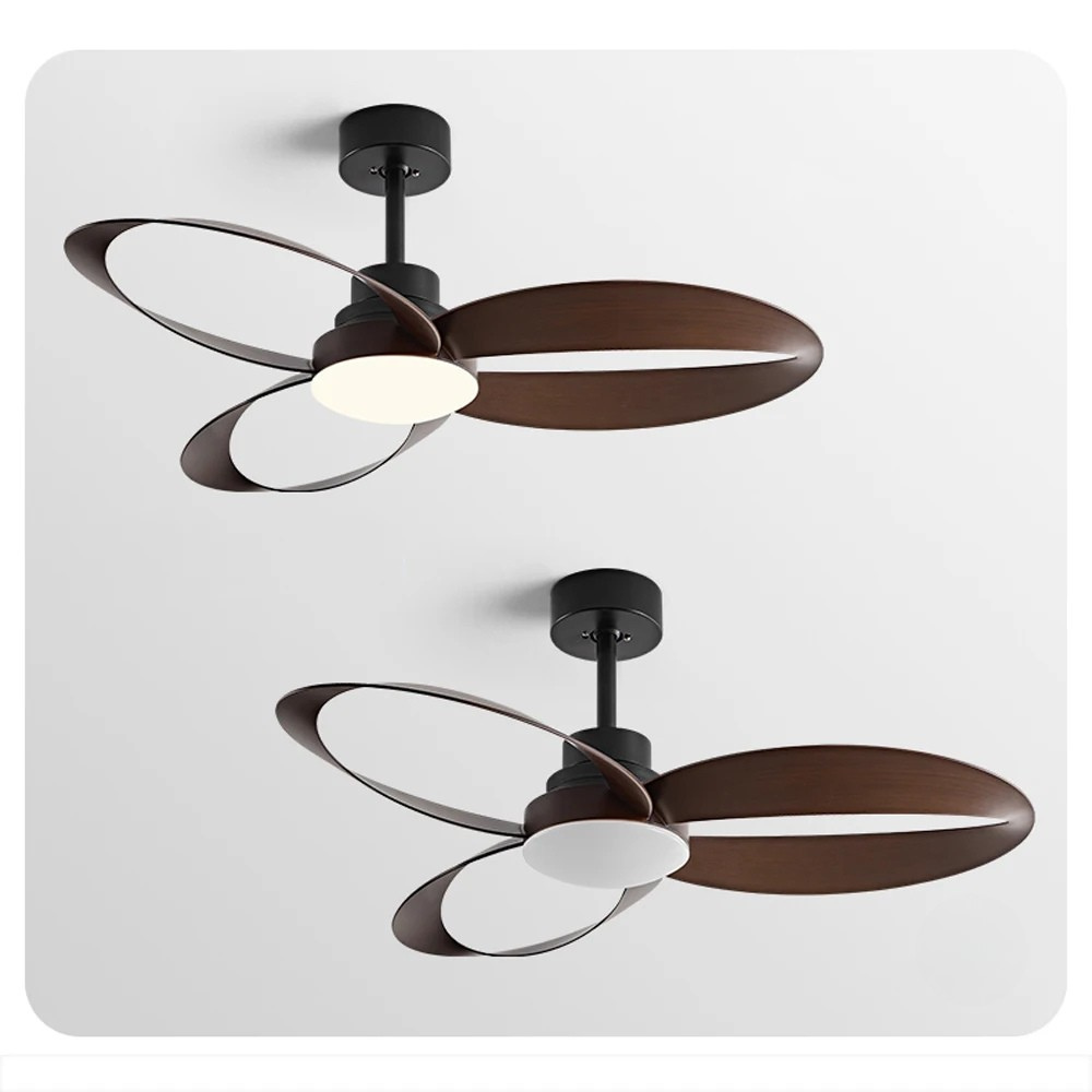 Modern Ceiling Fan – Wooden Blades with dimmable LED Lighting for the Living Room or Bedroom