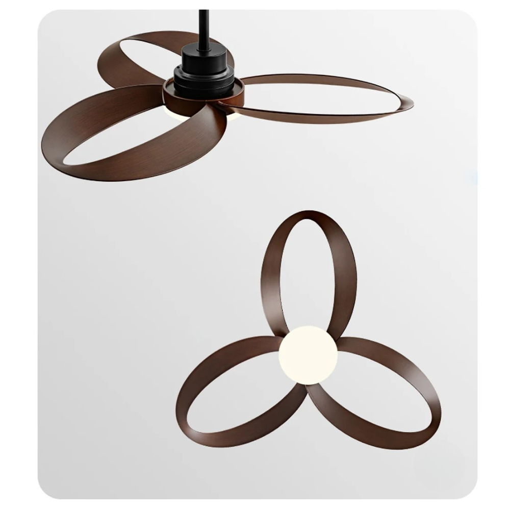 Modern Ceiling Fan – Wooden Blades with dimmable LED Lighting for the Living Room or Bedroom