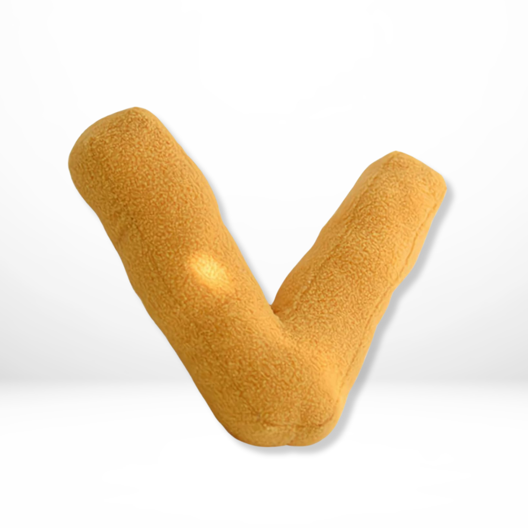 Velvet Seed Pillow with Alphabet Letters – Soft and Playful Decor for the Living Room or Children's Room