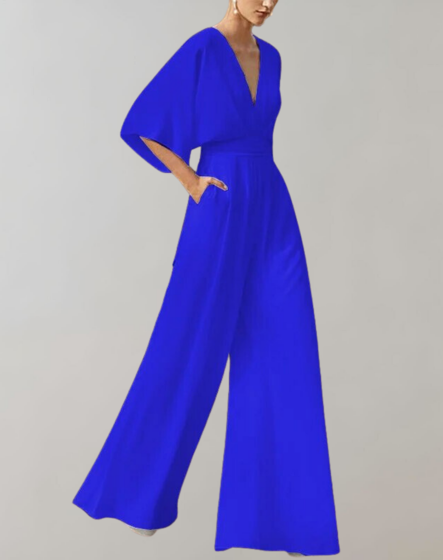 Dames Jumpsuit met Wijde Pijpen – Feest, Avondkleding, Bruiloft Gast