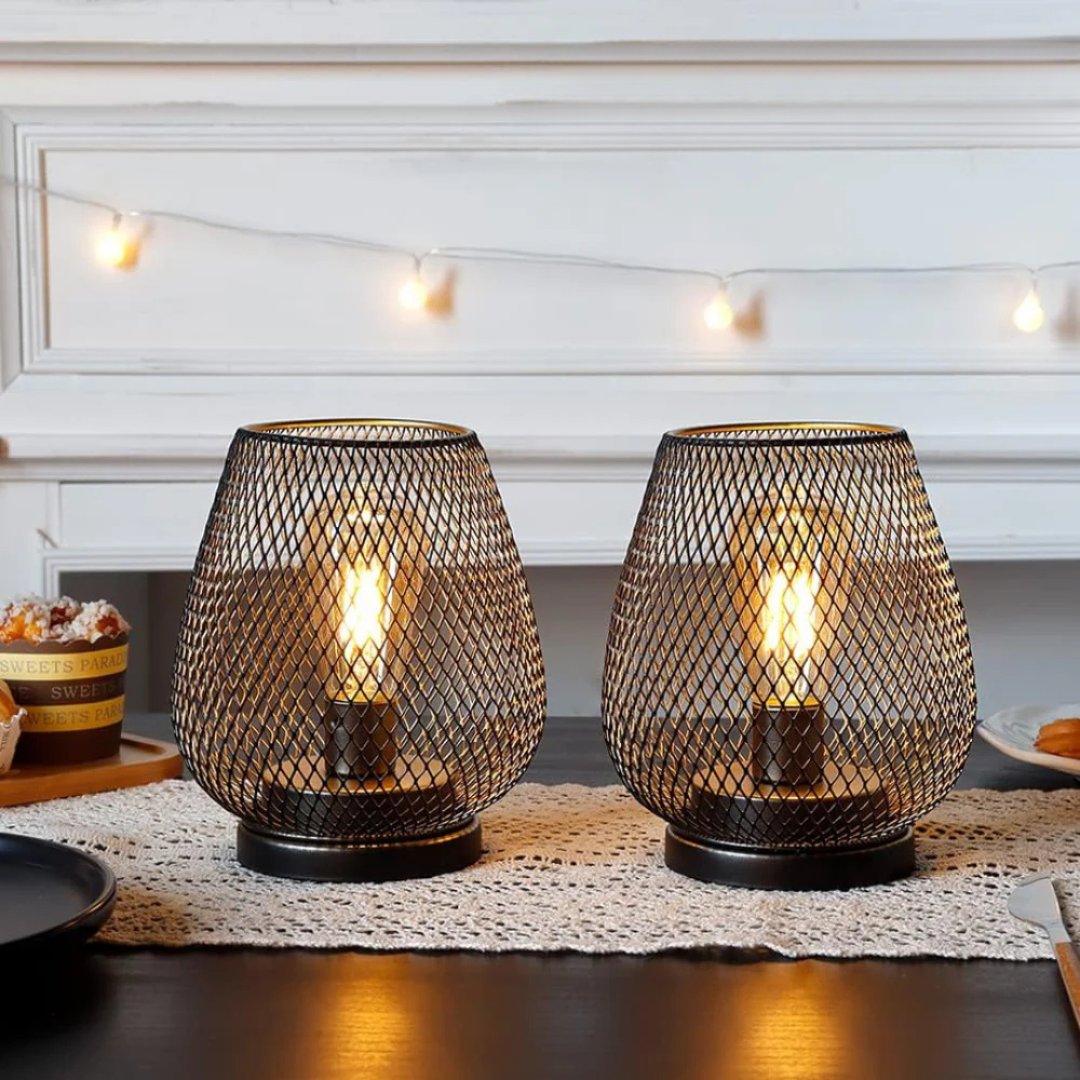 Bordlampe LED Trådløs Bærbar i Metal – Udendørs Belysning