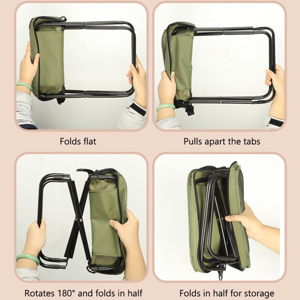 Foldable Chair Backpack – Waterproof, Lightweight, and Compact for Hiking, Camping, or Festivals