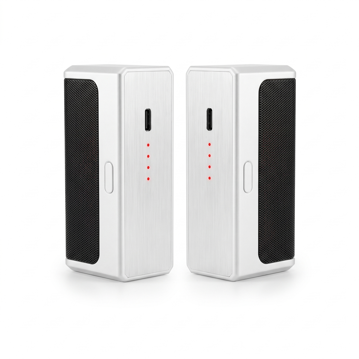 Håndvarmere 2 Stk. i Aluminium - Dobbeltsidet Varme, 6000 mAh