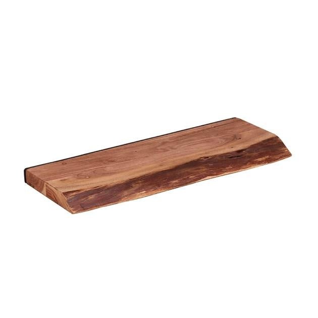 Wall Shelf – Acacia Wood with Black Steel Frame, Industrial Design for the Living Room or Bedroom