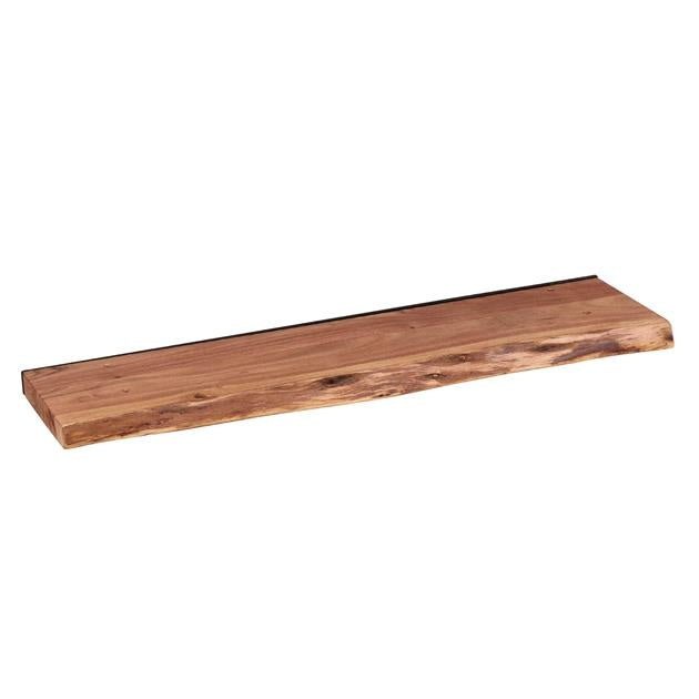 Wall Shelf – Acacia Wood with Black Steel Frame, Industrial Design for the Living Room or Bedroom