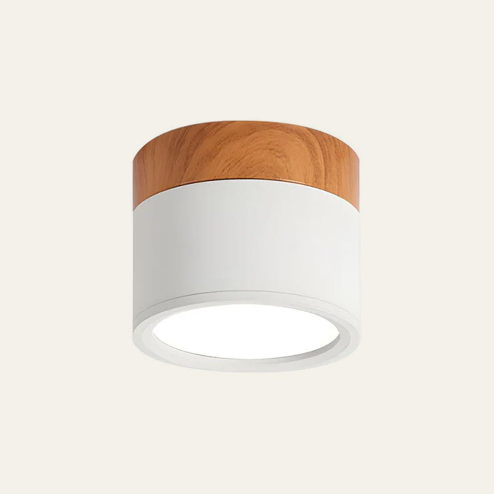 Ceiling Lamp – Aluminum with Wood Accent, Modern Design for the Entryway, Dining Room, or Living Room