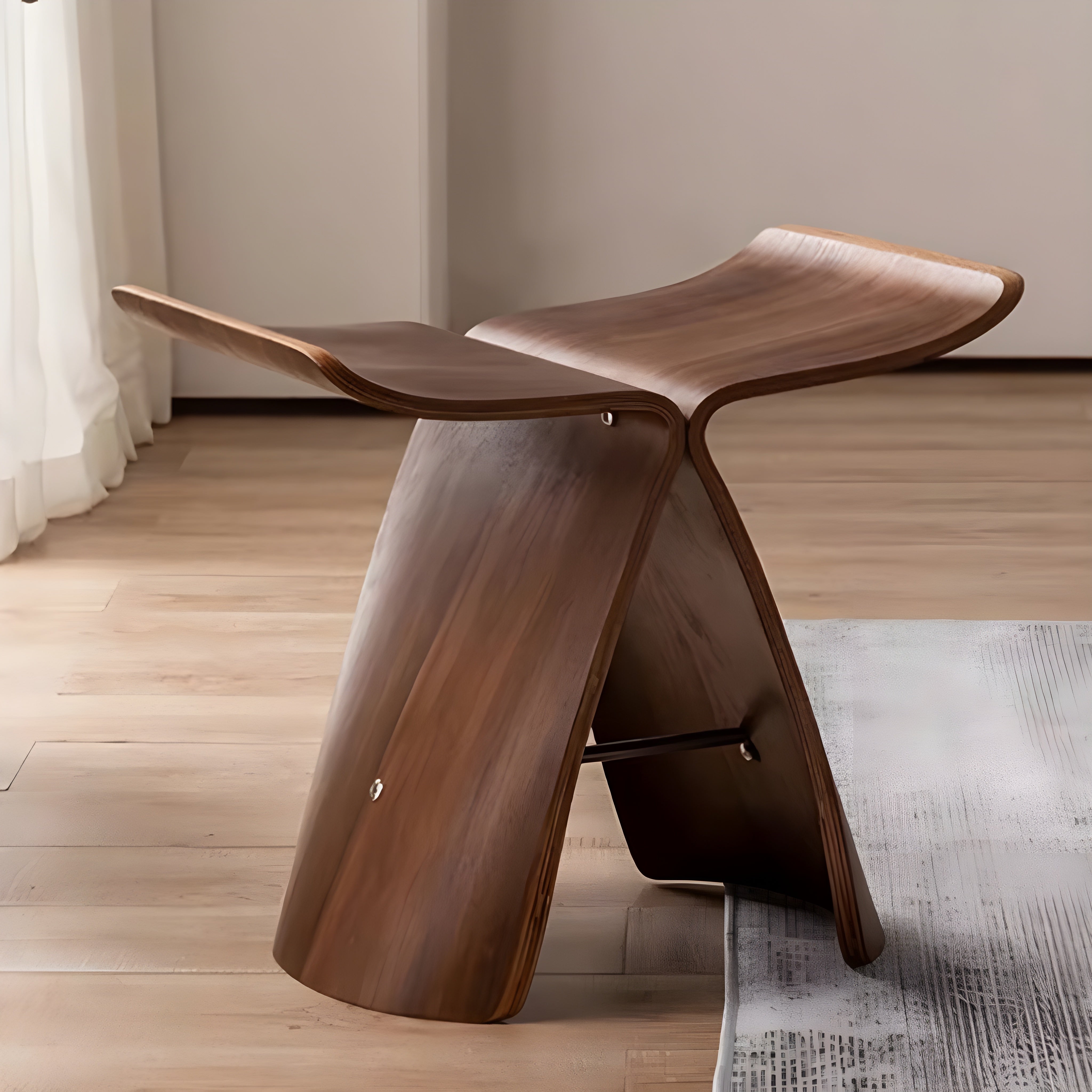 Wooden Bench – Natural Solid Wood, Minimalist Design for Dining Room or Entryway