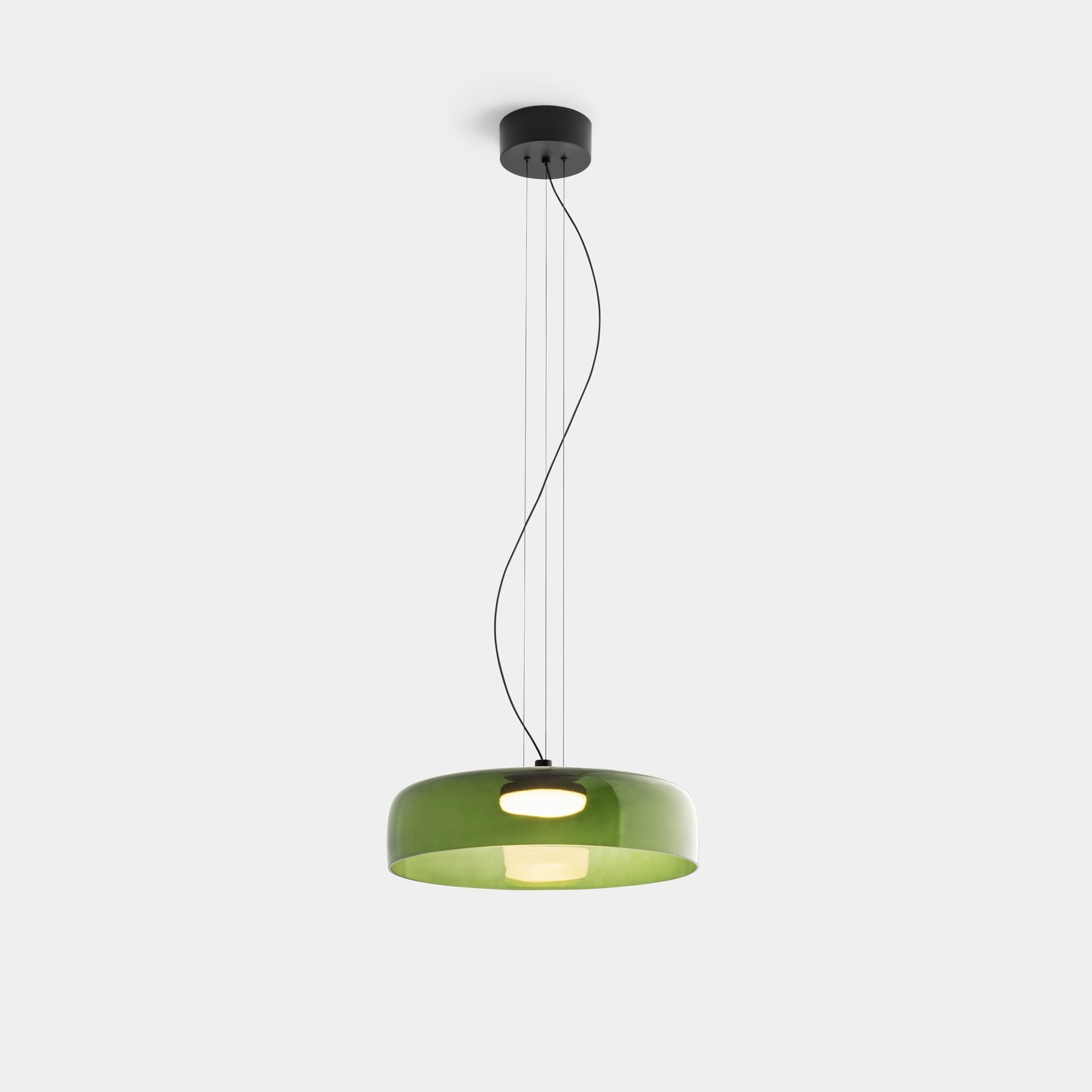 Layered Glass Pendant – Modern Design in Orange, Green or Gray for Dining Table or Living Room
