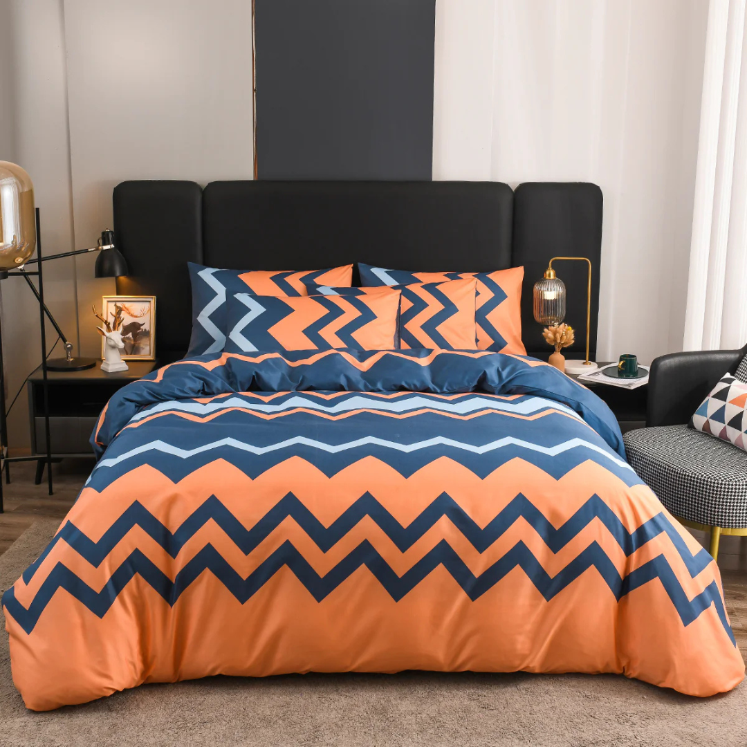 Duvet Cover Set – Polyester, Abstract Pattern in Various Colors for Bedroom Decoration