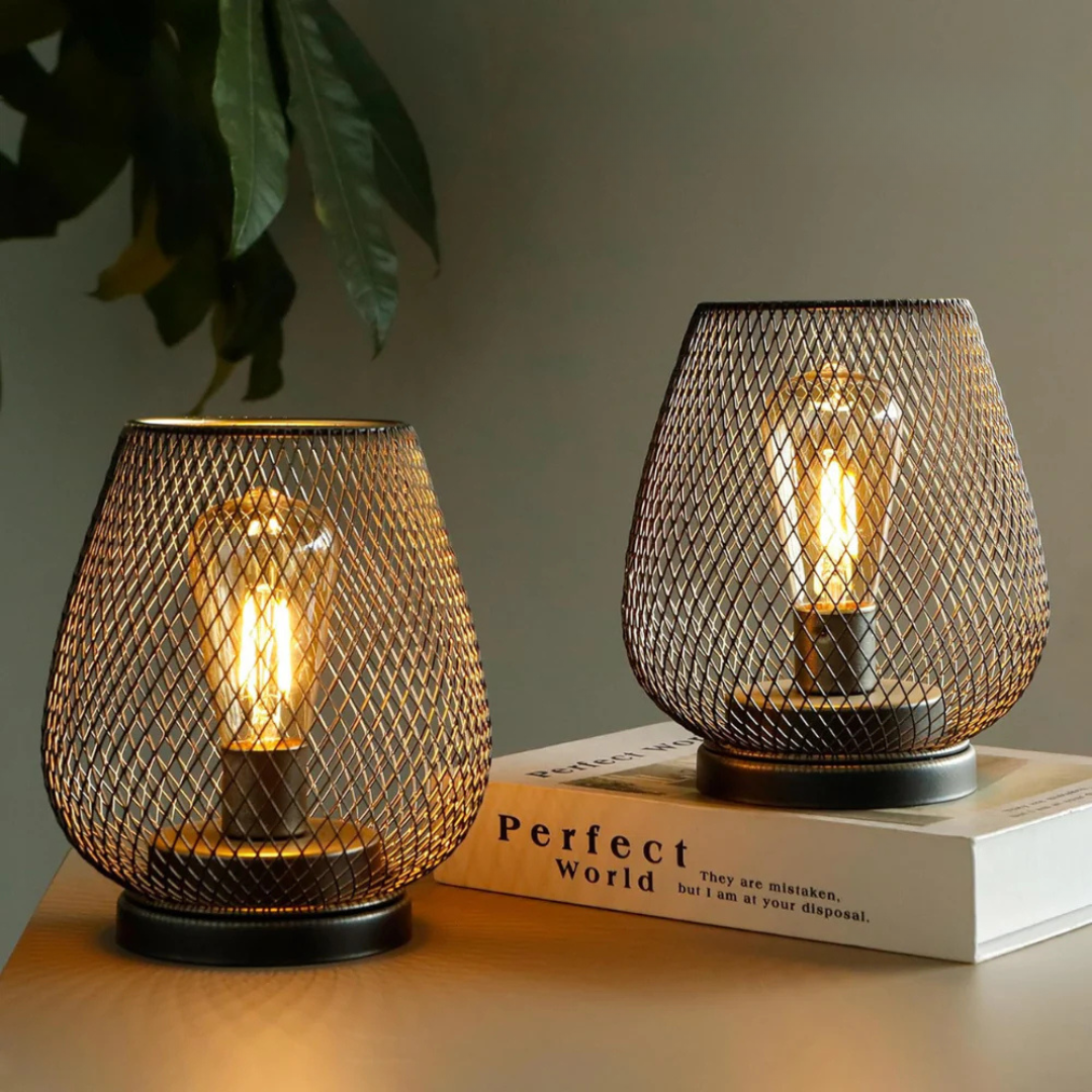 Bordlampe LED Trådløs Bærbar i Metal – Udendørs Belysning