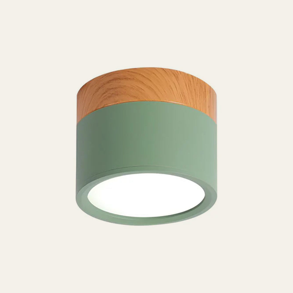 Ceiling Lamp – Aluminum with Wood Accent, Modern Design for the Entryway, Dining Room, or Living Room