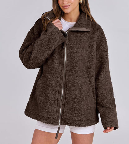 Dames Basic Fleece Jas – Warm Outdoor en Wandelen, Herfst/Winter