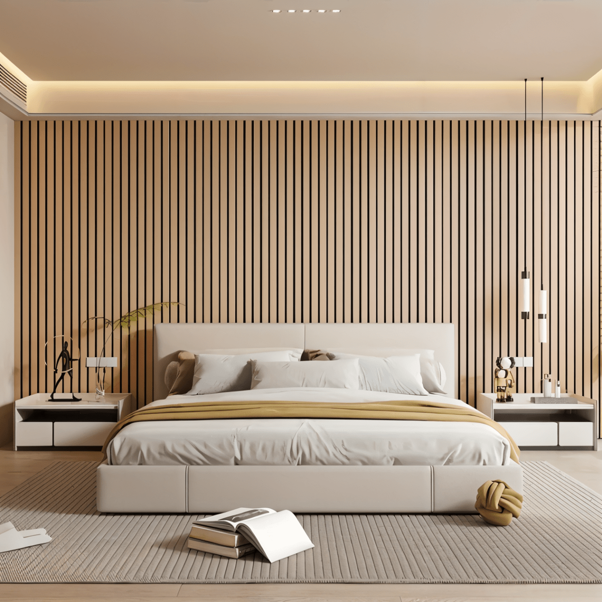 3D Wall Panel – Wood Look, Self-Adhesive Design for Bedroom or Living Room Decoration