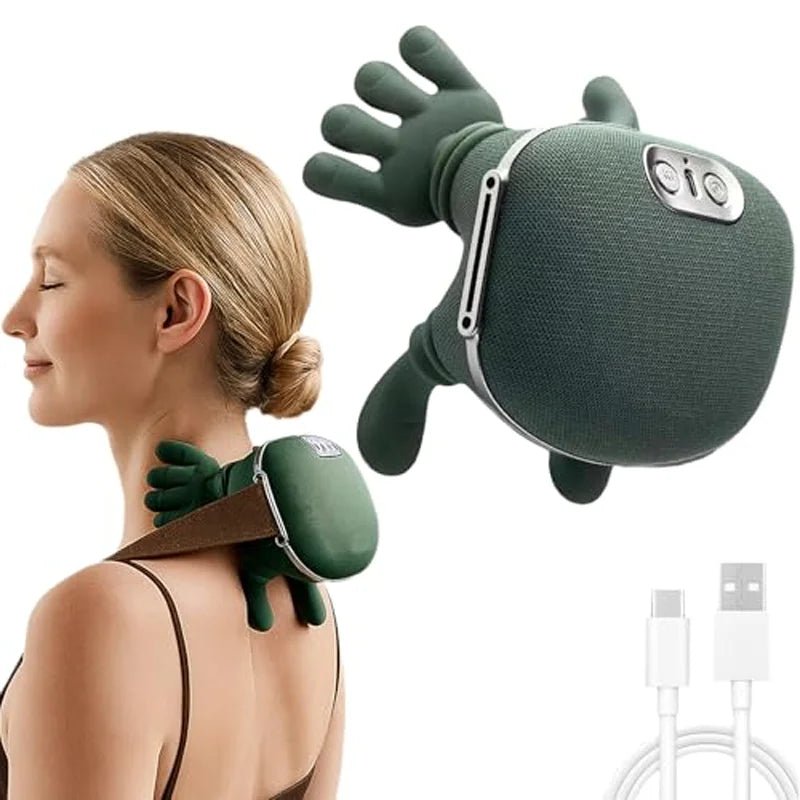 4D Shiatsu Nakke Massager – Med Varmefunktion, Kompakt Design til Hjemme- eller Kontorbrug