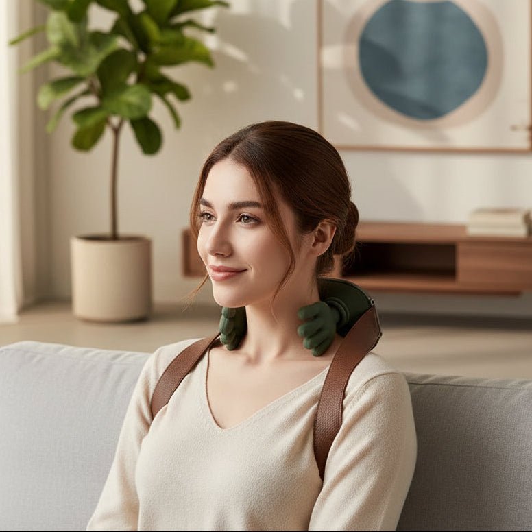 4D Shiatsu Nakke Massager – Med Varmefunktion, Kompakt Design til Hjemme- eller Kontorbrug