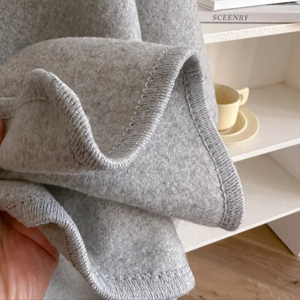 Poncho – Blød Mikrofiber, Chic og Vindafvisende til Efterårs- og Vinteroutfits