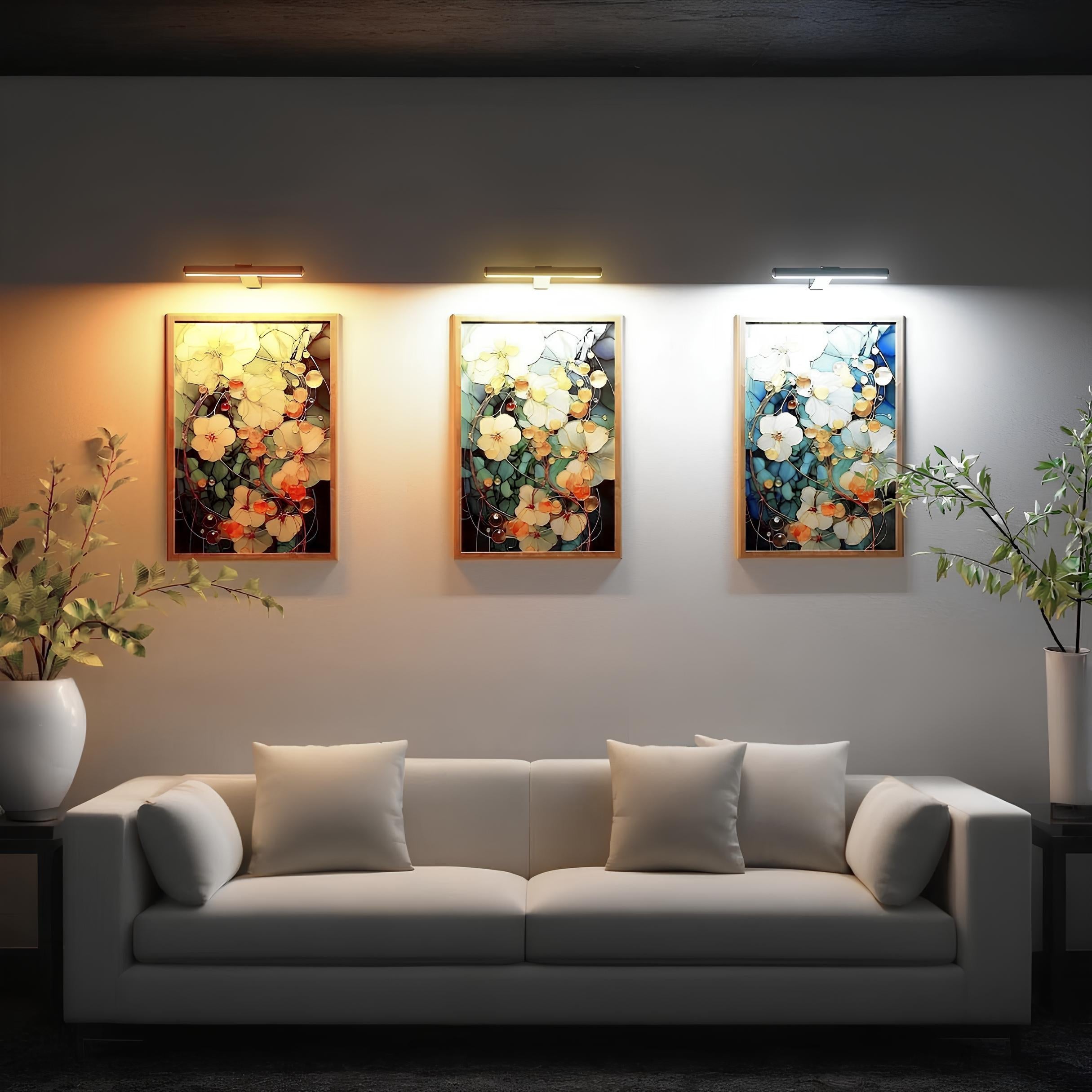 Wireless Wall Lamp – Aluminum, Modern Design with Dimmable Lighting for Artwork and Decor