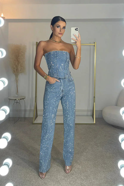 Lieve - Elegante Strapless Jumpsuit