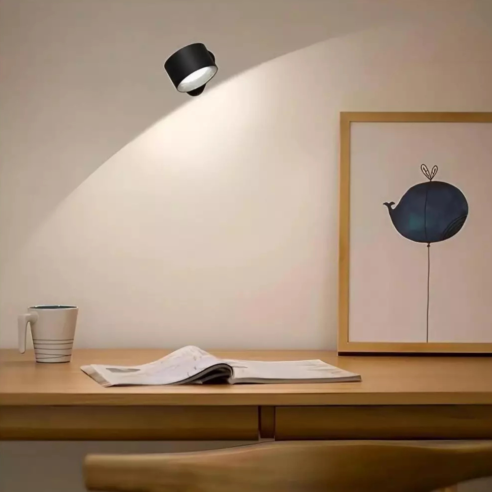 Rechargeable Wall Lamp – Cylindrical Design in White for Bedroom, Living Room or Hallway with Anstäländer