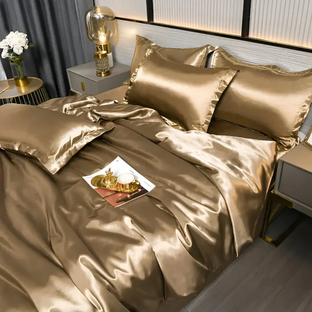 Silk Bedspread – Soft Polyester, Elegant Appearance for Bedroom Decor