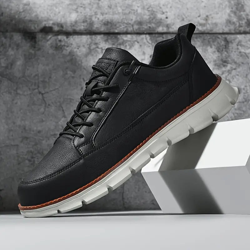 Herre Sneakers i Ægte Læder – Ortopædisk Indlægssål