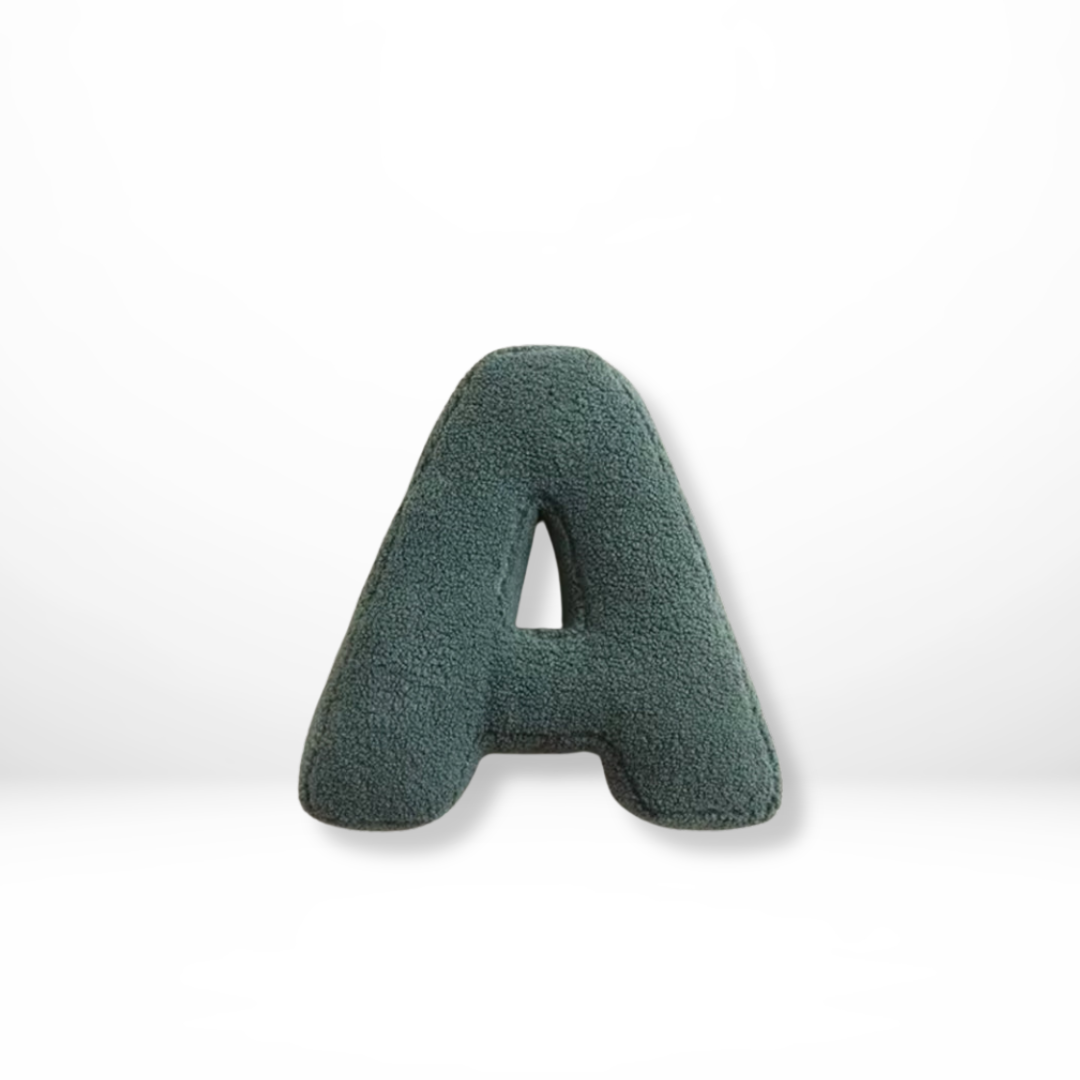 Velvet Seed Pillow with Alphabet Letters – Soft and Playful Decor for the Living Room or Children's Room
