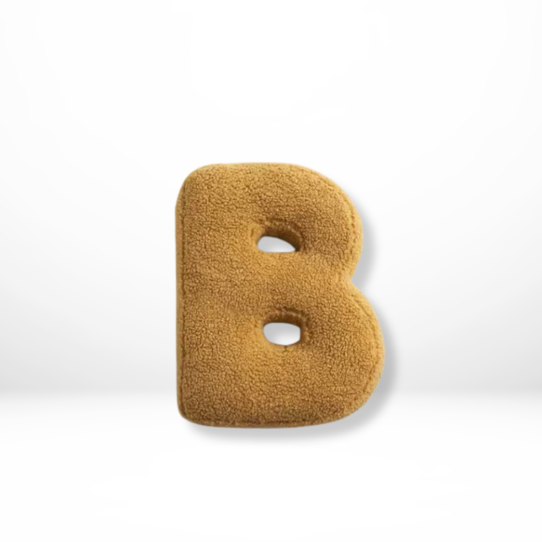 Velvet Seed Pillow with Alphabet Letters – Soft and Playful Decor for the Living Room or Children's Room