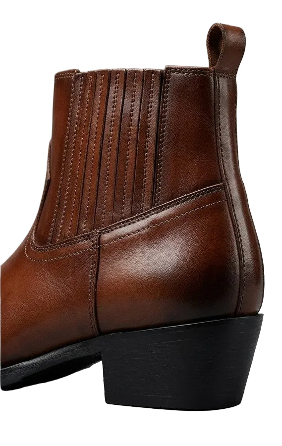Cowboystøvler Unisex i Ægte Læder med Broderi – Westernstil