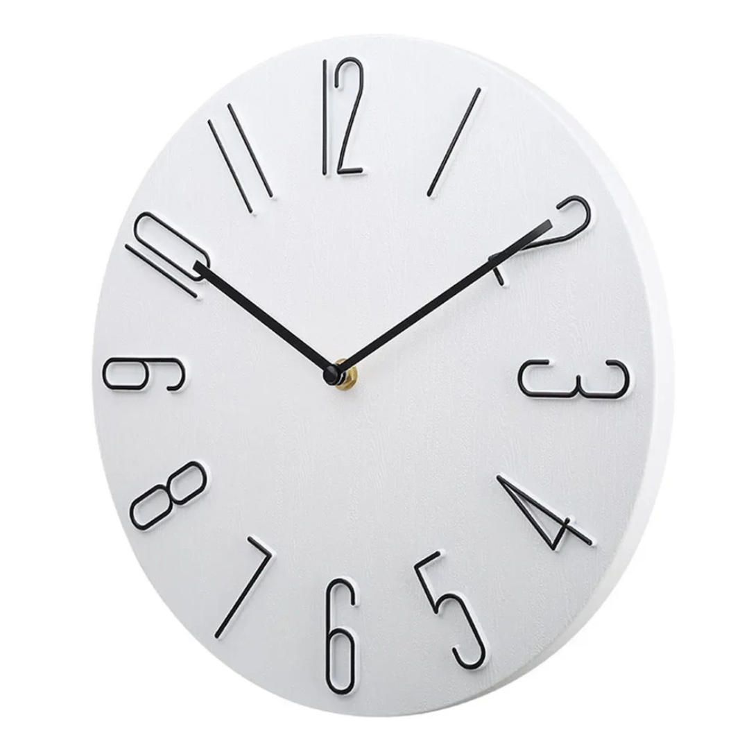 Wall Clock – Black and White, Modern Design for Living Room or Dining Room