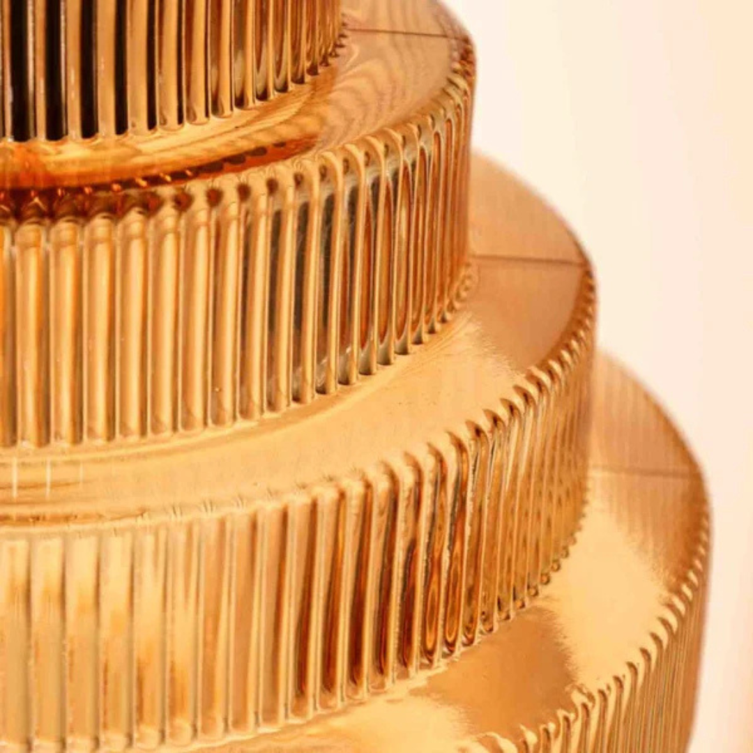 Retro Pendant Lamp – Glass and Brass, Modern Design for Living Room or Dining Room