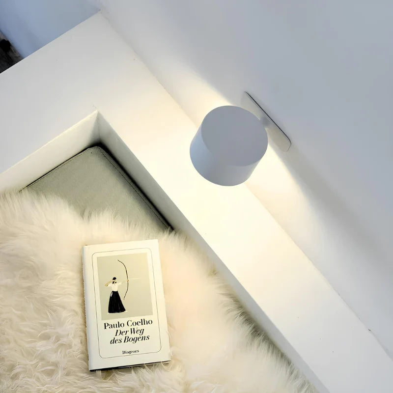 Wireless Wall Lamp – Dimmable and Rechargeable, Minimalist Design for Living Room or Bedroom