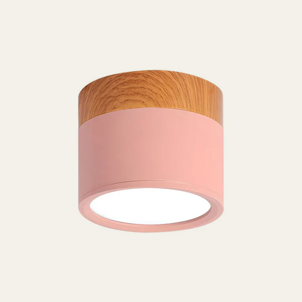 Ceiling Lamp – Aluminum with Wood Accent, Modern Design for the Entryway, Dining Room, or Living Room