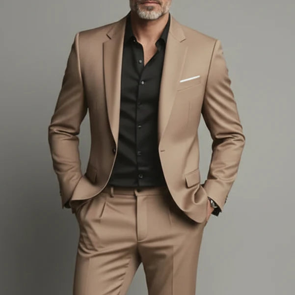 Herre Slim Fit Jakkesæt – Business-Casual Blazer og Bukser