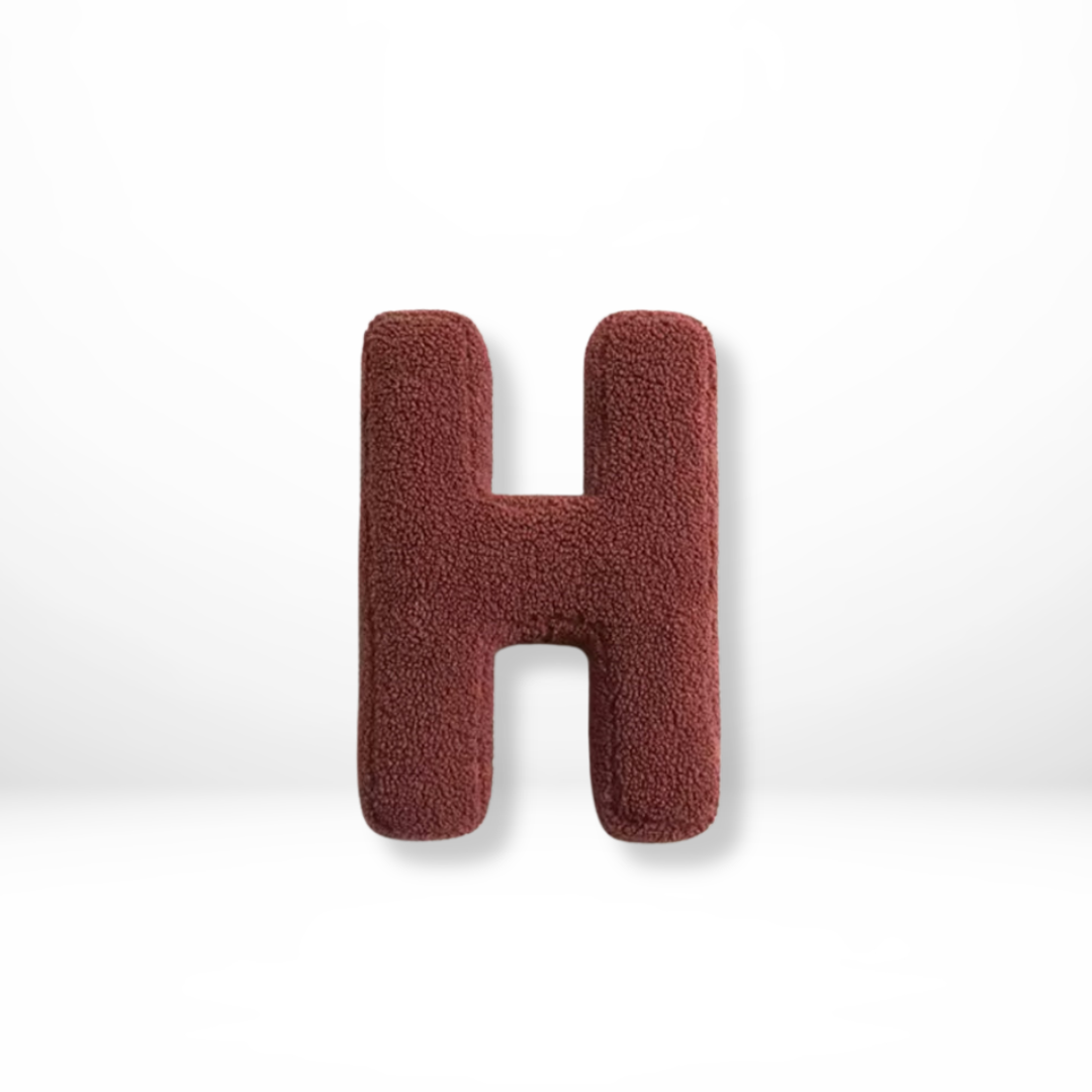 Velvet Seed Pillow with Alphabet Letters – Soft and Playful Decor for the Living Room or Children's Room