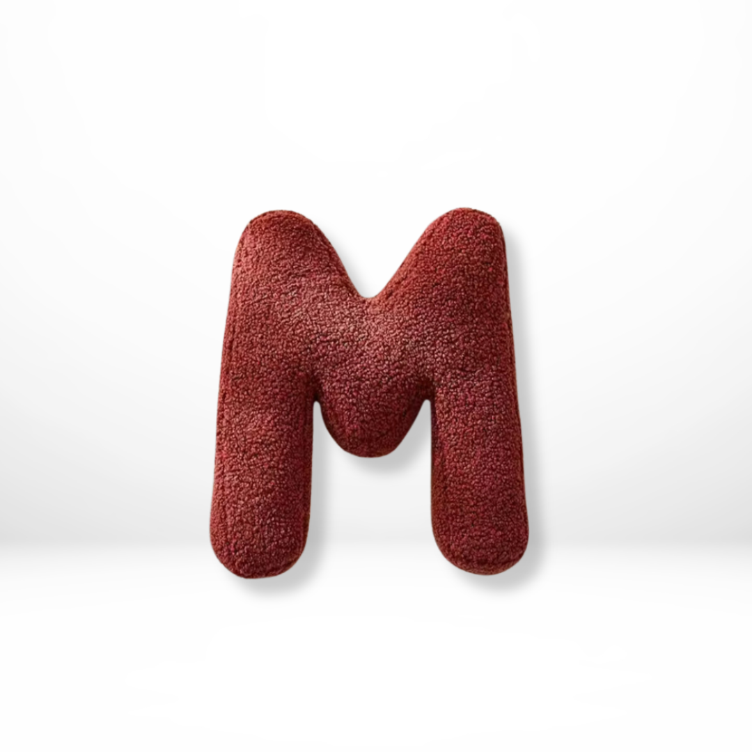 Velvet Seed Pillow with Alphabet Letters – Soft and Playful Decor for the Living Room or Children's Room
