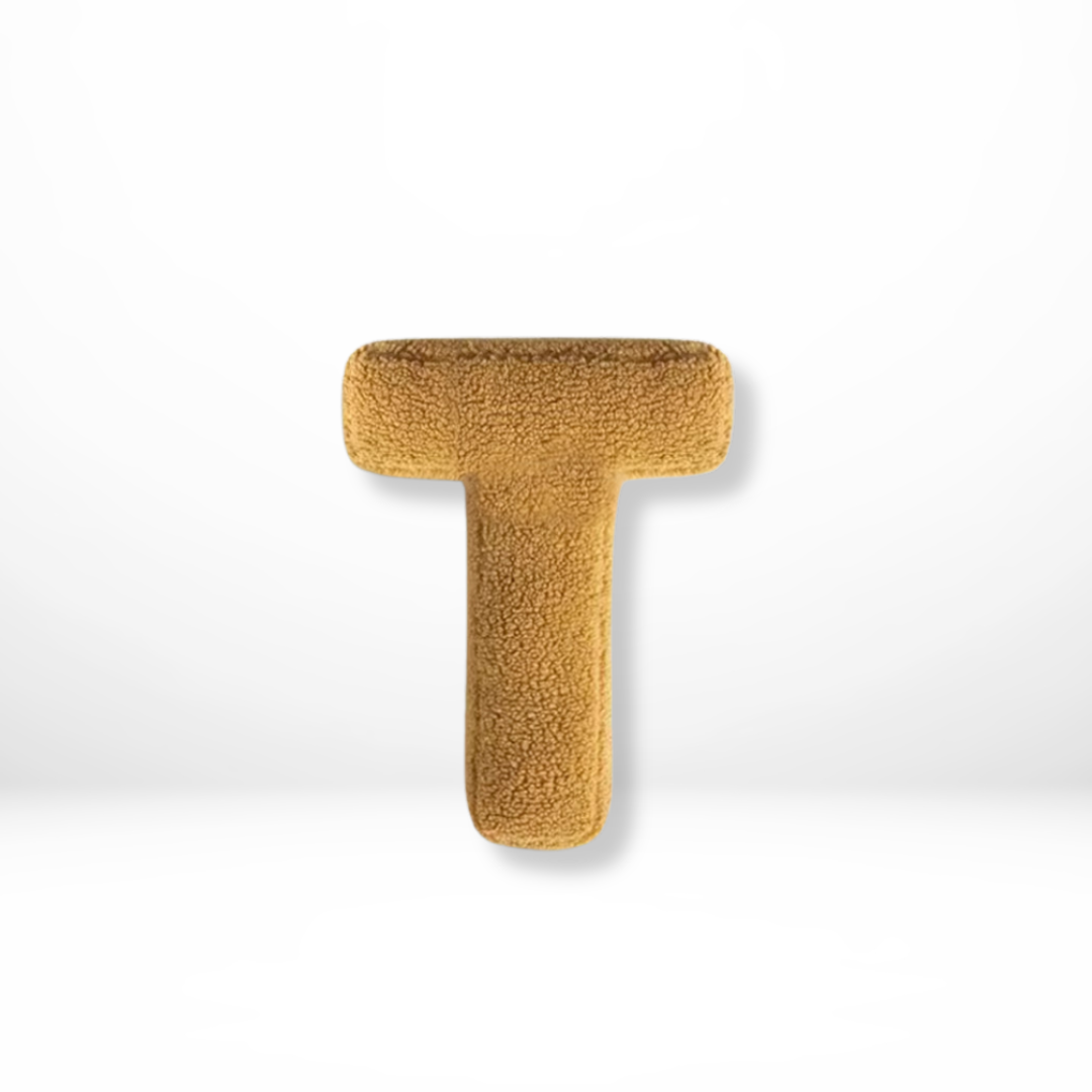 Velvet Seed Pillow with Alphabet Letters – Soft and Playful Decor for the Living Room or Children's Room