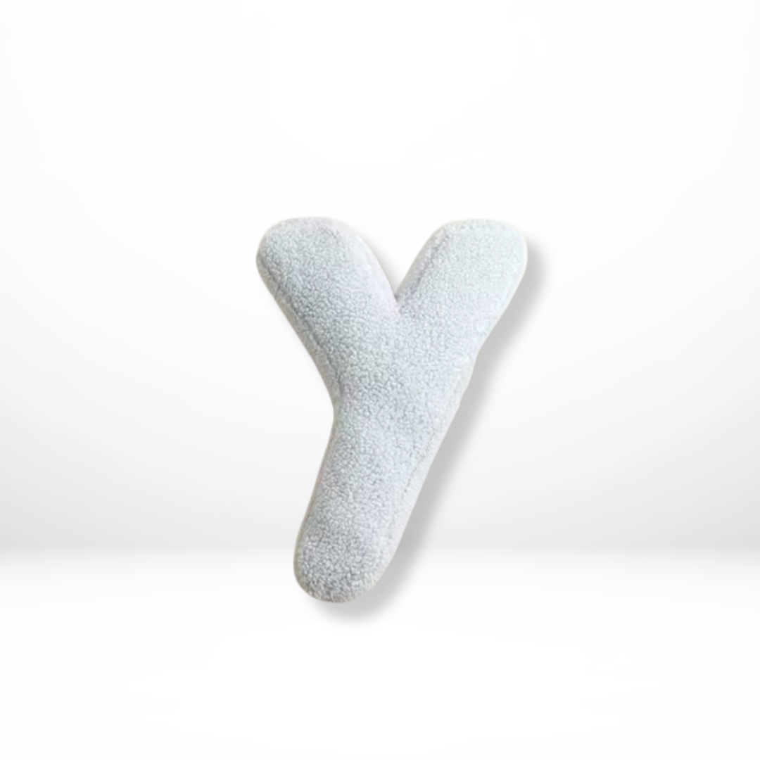 Velvet Seed Pillow with Alphabet Letters – Soft and Playful Decor for the Living Room or Children's Room