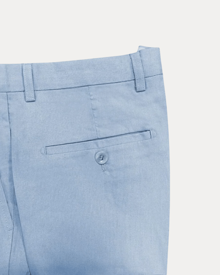 Herre Jakkesæt Slim Fit i Let Hør - Enradet med To Knapper