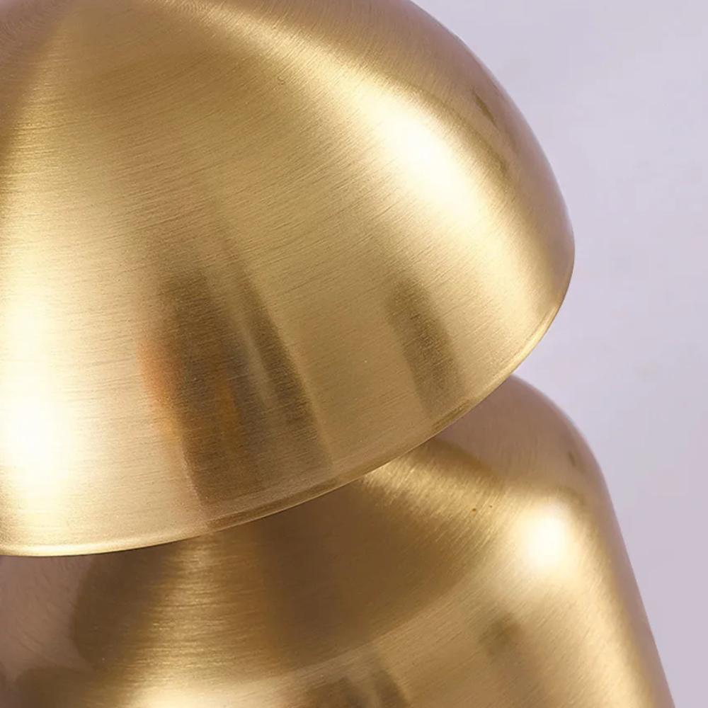 Rechargeable Table Lamp – Retro Mushroom Shape, Metal Finish for Bedroom or Living Room