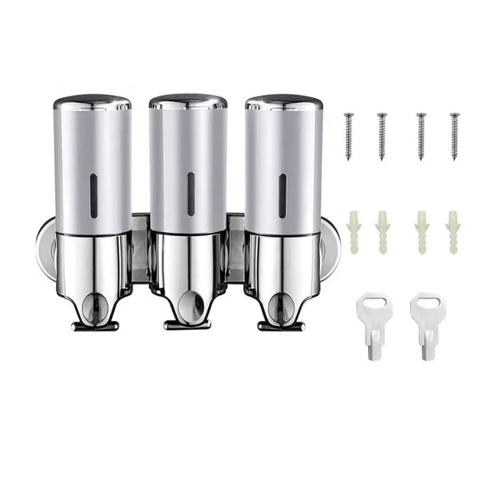 Væghængt Sæbedispenser – Rustfrit Stål, Moderne Sølv til Badeværelse eller Køkken