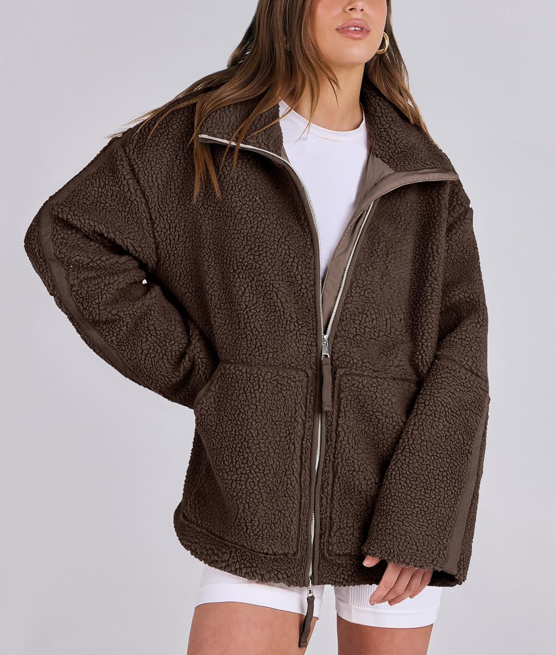 Dames Basic Fleece Jas – Warm Outdoor en Wandelen, Herfst/Winter