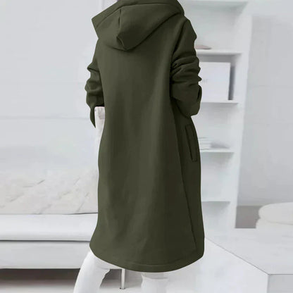 Dames Basic Hoodie met Rits – Sweatvest jas met capuchon, casual voor dagelijks gebruik