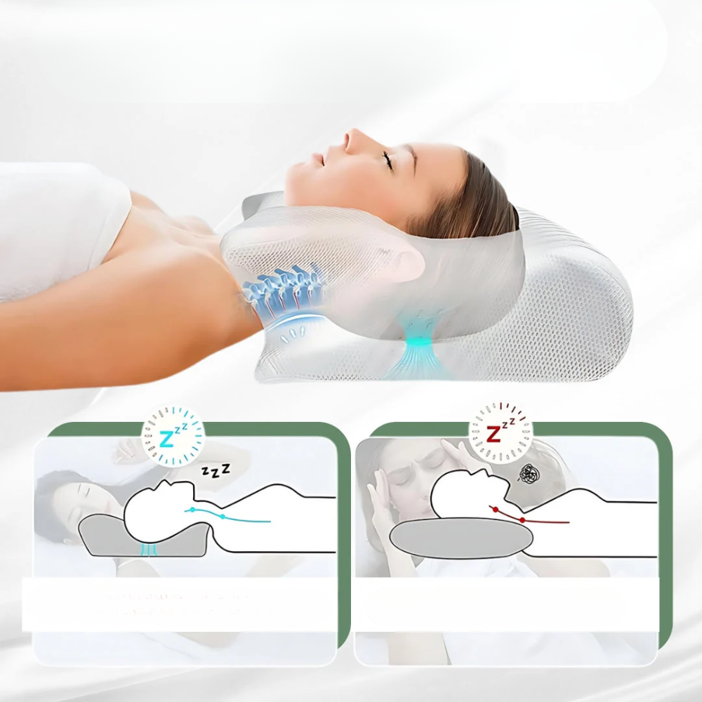 Orthopedic Pillow – Viscoelastic Foam, Ergonomic Design for Bedroom and Neck Pain Relief