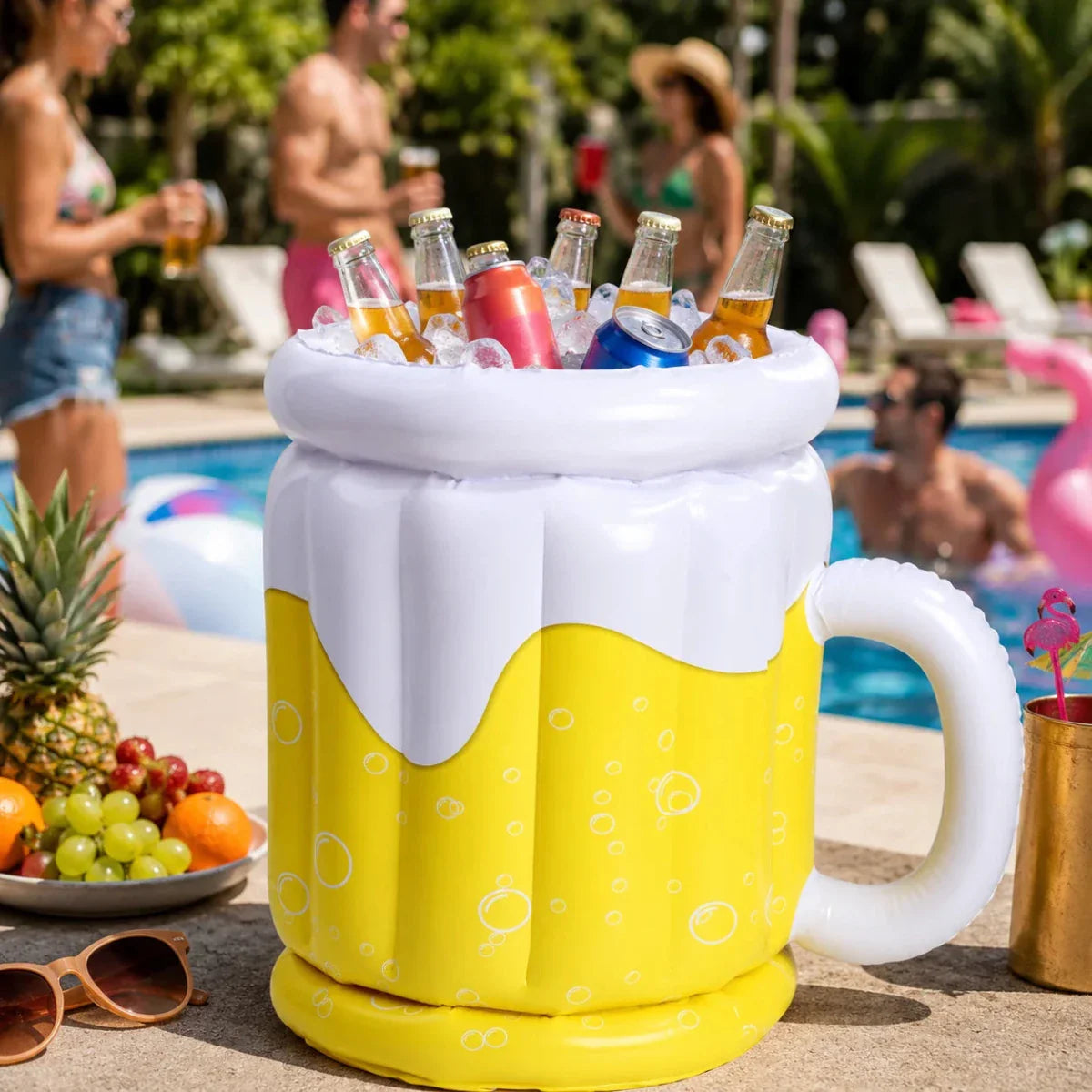 Inflatable Beer Mug Ice Bucket – Creative Design for Parties and Barbecues
