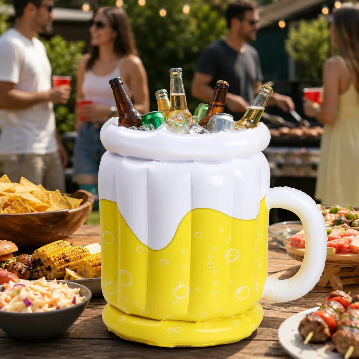 Inflatable Beer Mug Ice Bucket – Creative Design for Parties and Barbecues