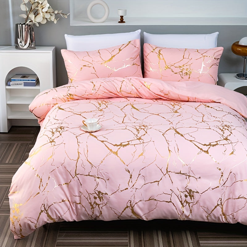 Marble Duvet Cover – Soft and Breathable, Elegant Design for Bedroom Decor