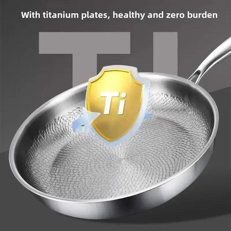 Titanium Stegepande – Håndhamret, Non-stick belægning til Induktionskogere og Daglig Madlavning